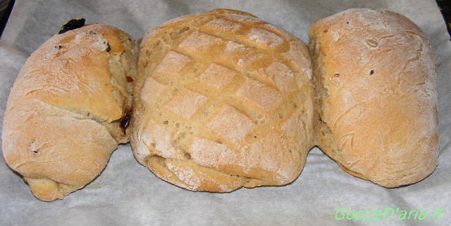 Pane semintegrale alle olive con macchina del pane metodo poolish - a  zucchero zero